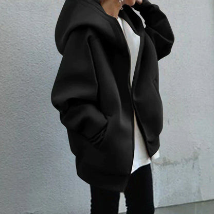 Dam Hoodie Vattentålig Plus Storlek Komfortabel Design-4