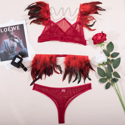 Dam Spetsunderkläder Elegant Polyester Spandex-4