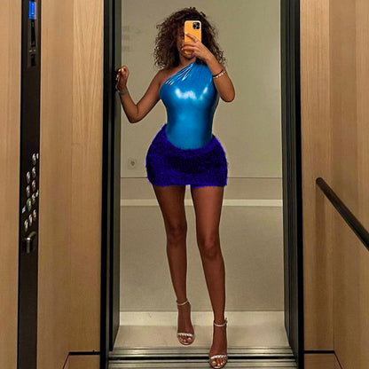 Kvinnors Aftonklänning Två-delad med Minikjol Högkvalitativt Material 3