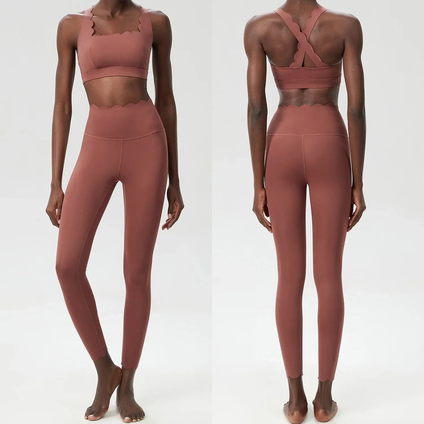 Variant image for Dam Leggings Set Sportig Ärmlös Nylon Spandex-21