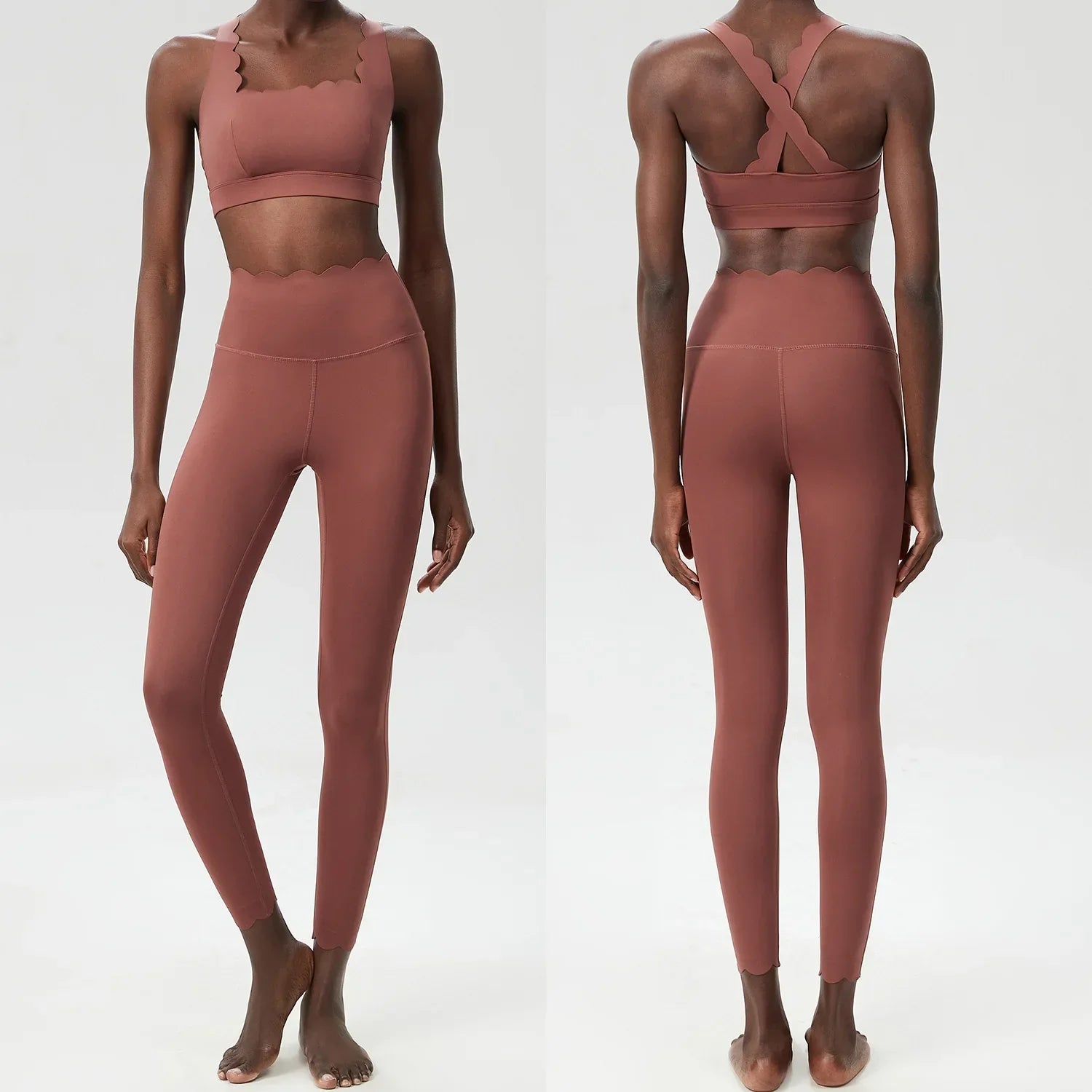 Variant image for Dam Leggings Set Sportig Ärmlös Nylon Spandex-21