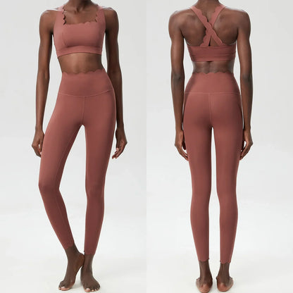 Variant image for Dam Leggings Set Sportig Ärmlös Nylon Spandex-21