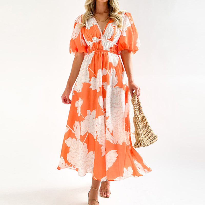 Dam Midi Klänning Luftig Design 100% Bomull Elegant Sommarmode 2