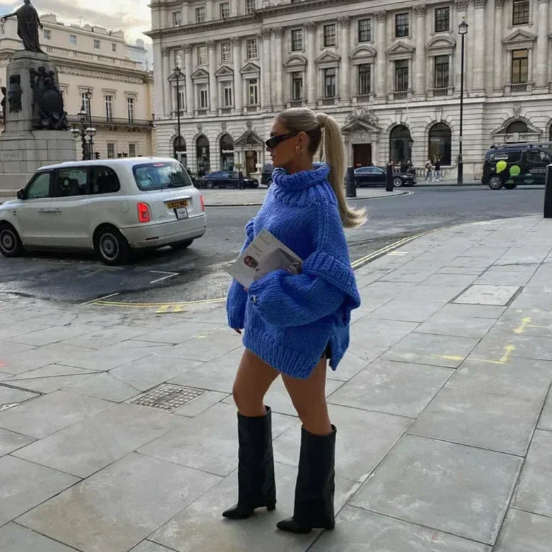 Dam Oversized Turtleneck Tröja Tjock Akryl 2