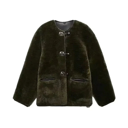 Dam Kappa Beige Vinterkappa med En Knapp – Mjuk Blandning, Avslappnad Passform, För Kalla Dagar 8