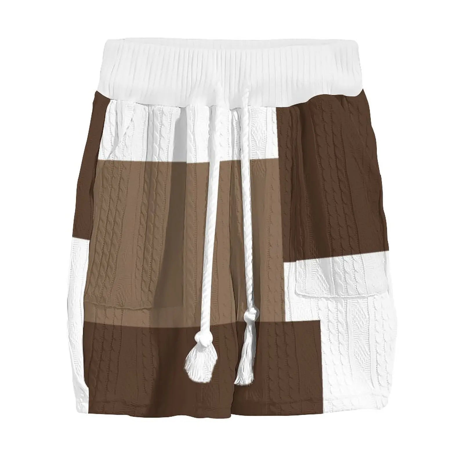 Dam Tvådelat Set Jacquard Lätt Material för Sommar-5