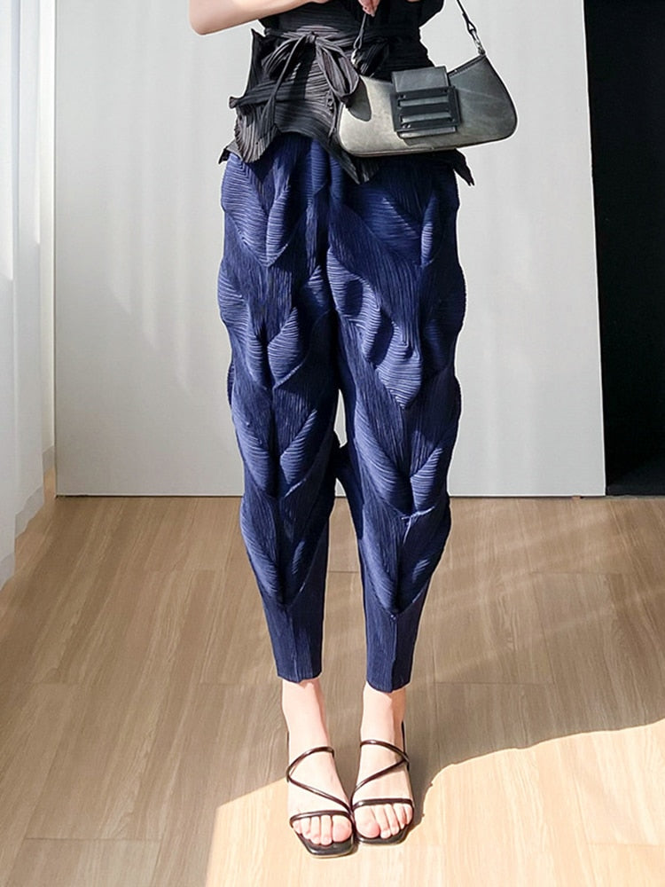 Dam Sladdbyxor Patchwork Lätt Polyester-2