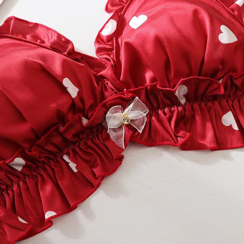 Dam BH Trådlös Bomull med Tryckmönster-6