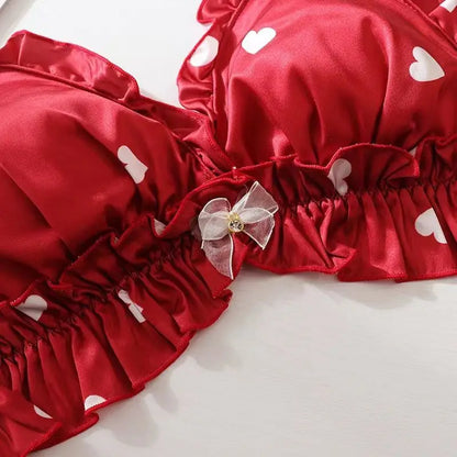 Dam BH Trådlös Bomull med Tryckmönster-5