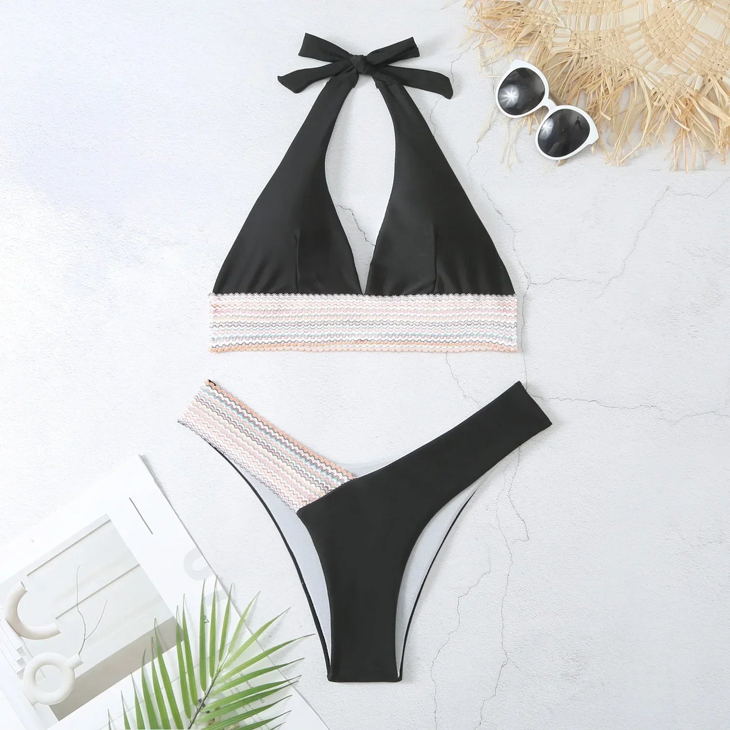 Dam Tvådelad Bikini Lekfull Design Terylen 4