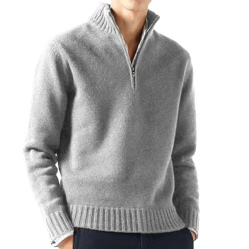 Variant image for Herr Tröja Rollkrage Kvart-Zipper Akryl Modern Design-16