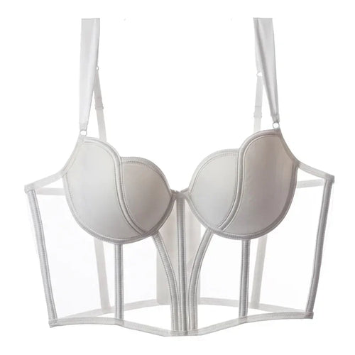 Festtoppar Dam Enkel Bustier Topp Bomullspolyester-6
