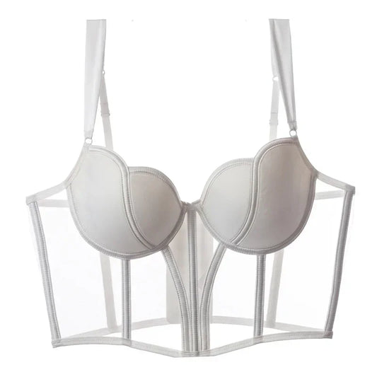 Festtoppar Dam Enkel Bustier Topp Bomullspolyester-6