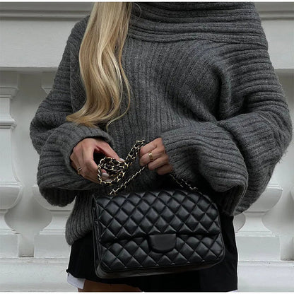 Variant image for Dam Off-Shoulder Kofta Stickad Geribbet-1