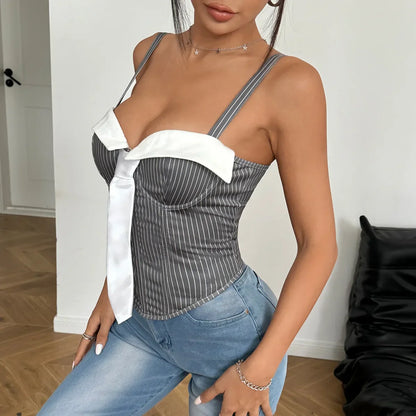 Dam Bustier Trendig Spaghettirem Polyester och Spandex-6