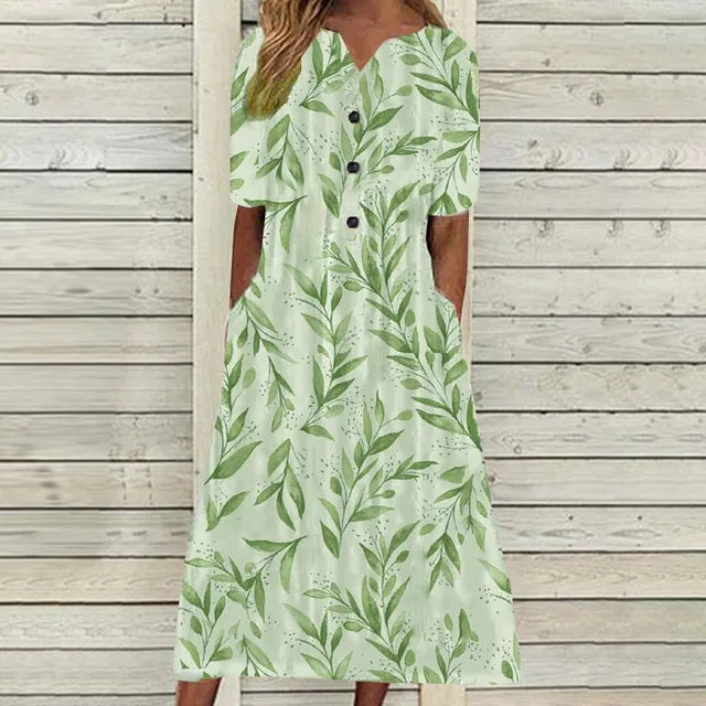 Variant image for Dam Klänning Lätt Avslappnad Bomull Design-3