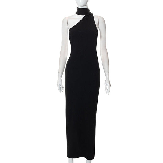 Maxi Klänning Dam Sidosidig Polyester Ankel-längd 1