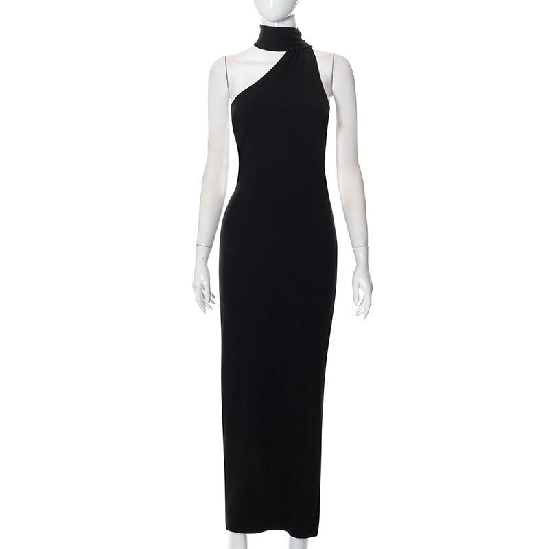 Maxi Klänning Dam Sidosidig Polyester Ankel-längd 7