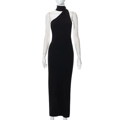 Maxi Klänning Dam Sidosidig Polyester Ankel-längd 7