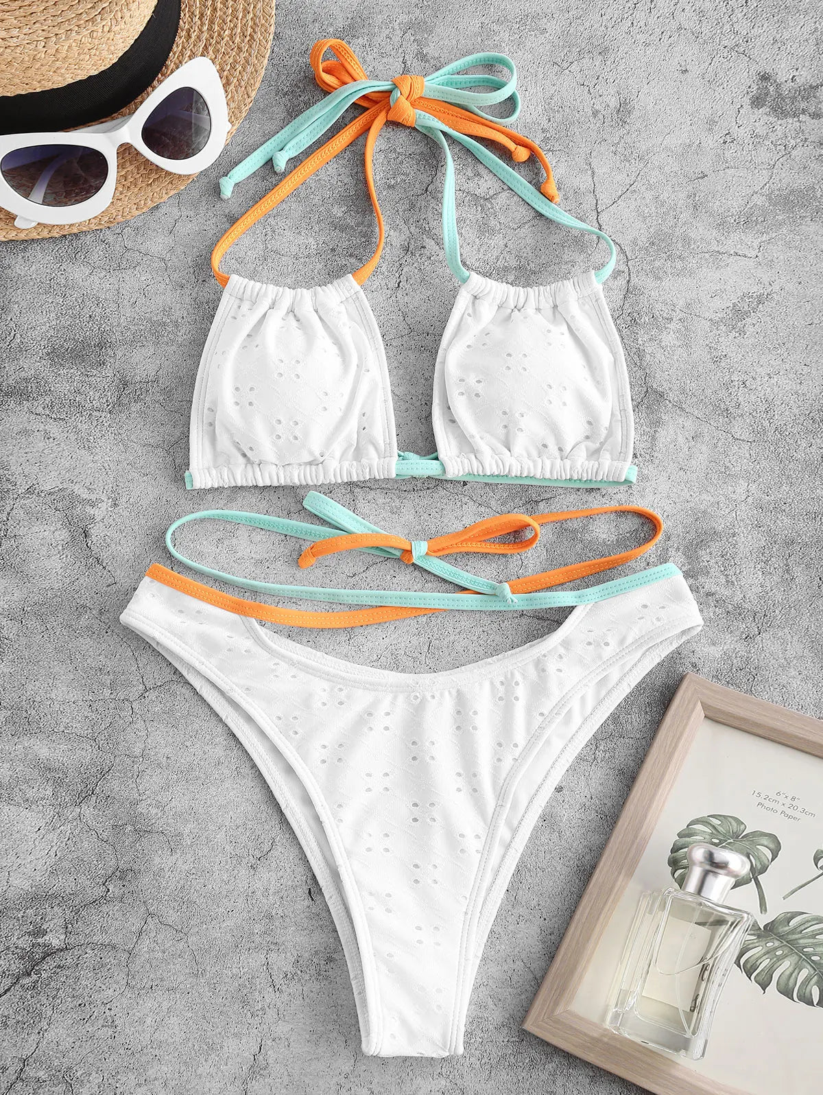 Dam Festtoppar Kontrasterande Design 100% Bomull-1