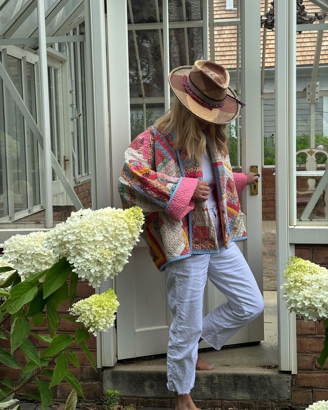 Damjacka Patchwork Design i Bomull och Polyester - Unik Jacka för Dam-3
