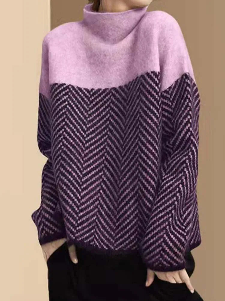 Kvinnors Tröja med Krage och Löst Snitt i Mjuk Fiberblandning – Perfekt för Lagerpåsättning 8