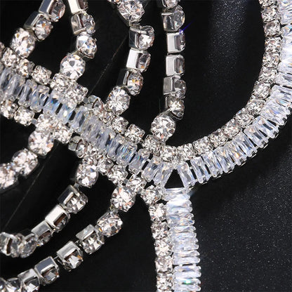 Kvinnors Kroppsmycken Geometrisk Design Metall Rhinestone-2