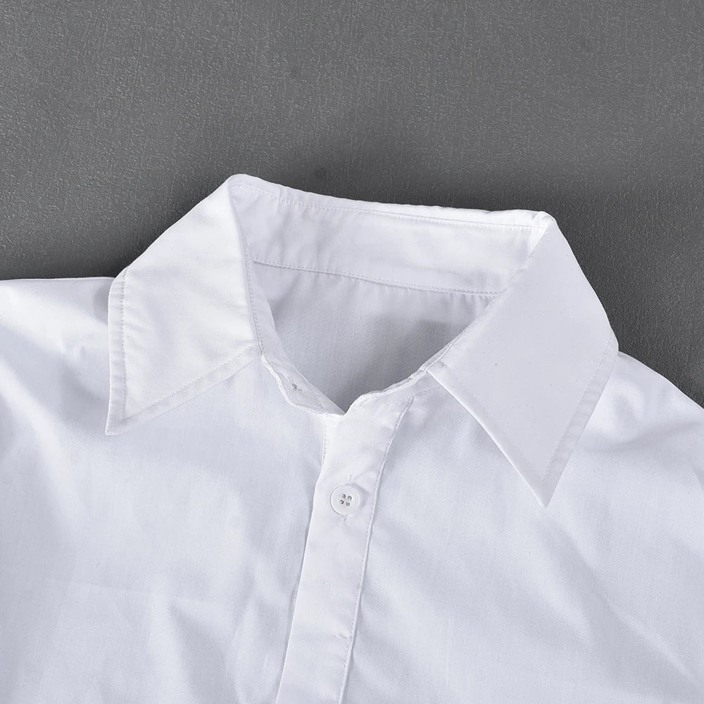 Dam Crop Top Set Figurnära Bomull och Polyester-6