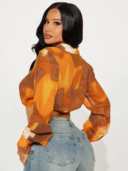 Festtoppar Dam Crop Top med Milda Ärmar i Polyester och Spandex 2