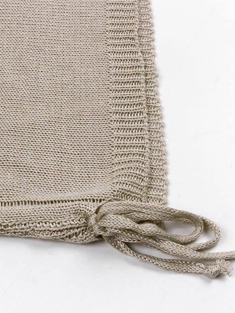 Dam Virkad Miniklänning Spaghettiband Polyester-5