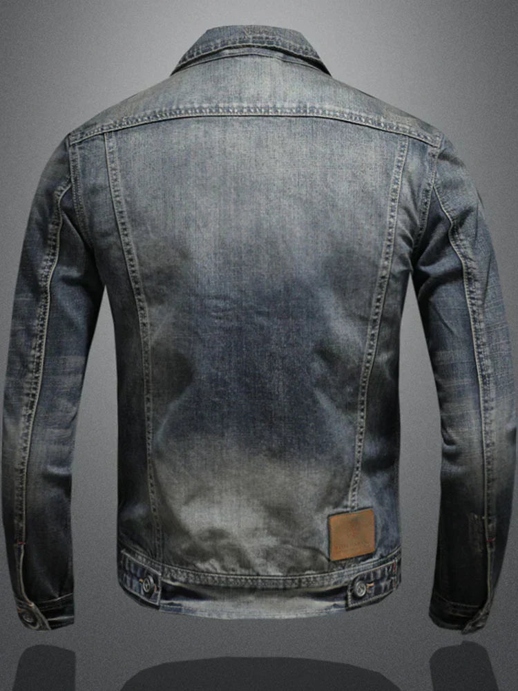Dam Denimjacka Klassisk Stil 100% Bomull-2