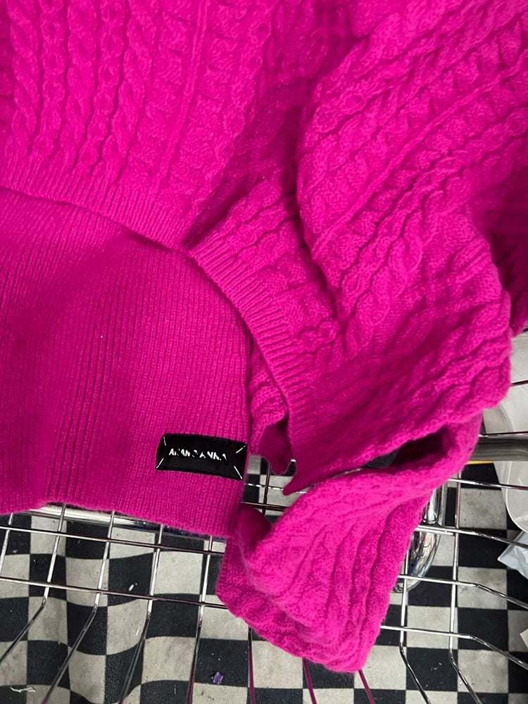 Lång Kofta Dam med Geometriskt Mönster - Löst Sittande Stickad Kofta för Vardagsbruk och Fest 6