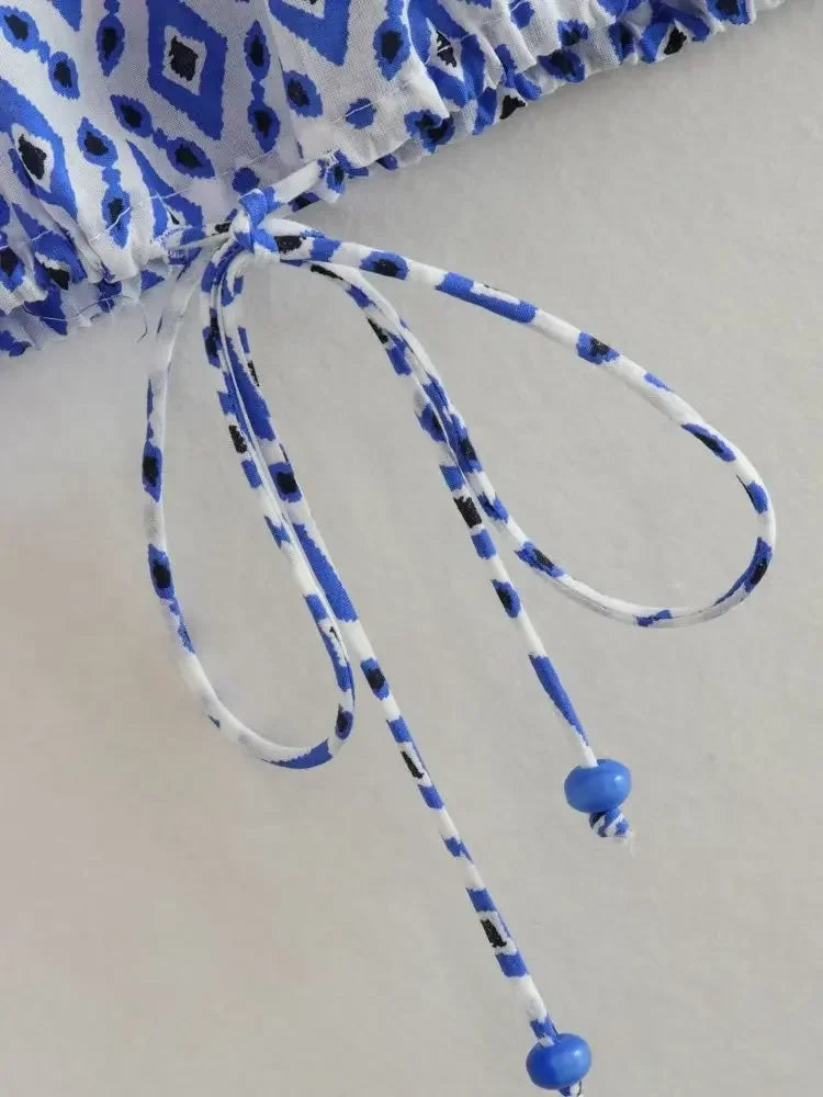 Dam Set Ärmlös Topp Vida Byxor Andningsbart Material-3