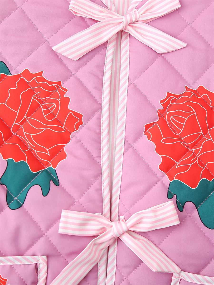 Kvinnors Jacka Med Lapptäcke Högkvalitativt Tyg-5