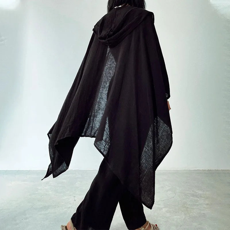 Dam Byxor med Breda Ben i Högkvalitativt Tyg för Sommarens Kläder-4