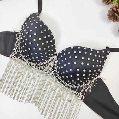 Dam Crop Top Linne Polyester Flexibel Design-3