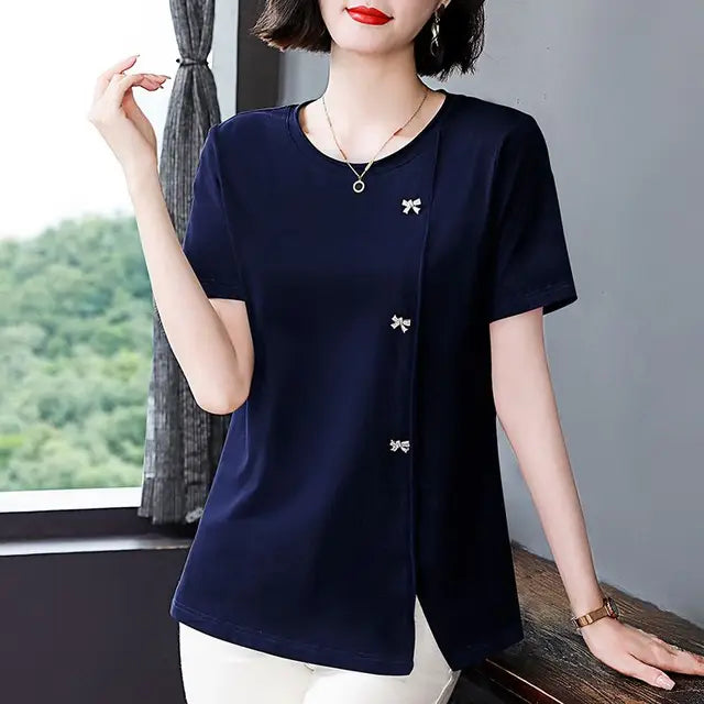 Dam Kort Klänning Elegant Lätt Material För Fest Och Sommar-3