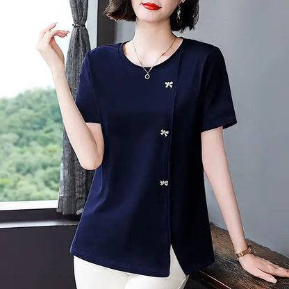 Dam Kort Klänning Elegant Lätt Material För Fest Och Sommar-3