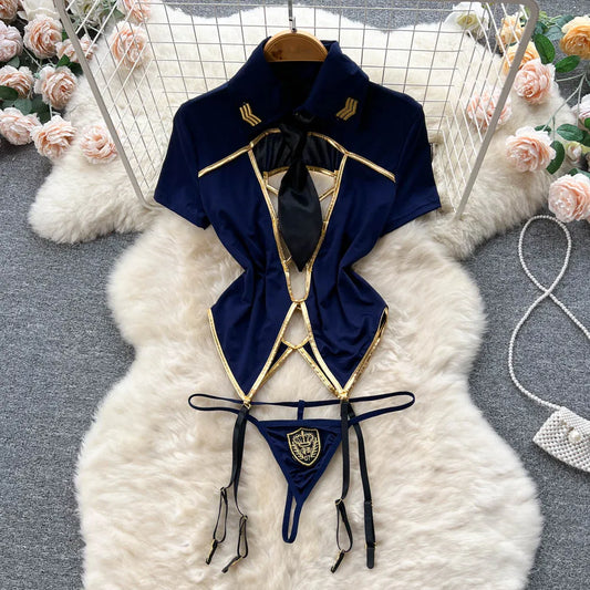 Damunderkläder Set Turtleneck Kort Modell Polyester Viskos-1