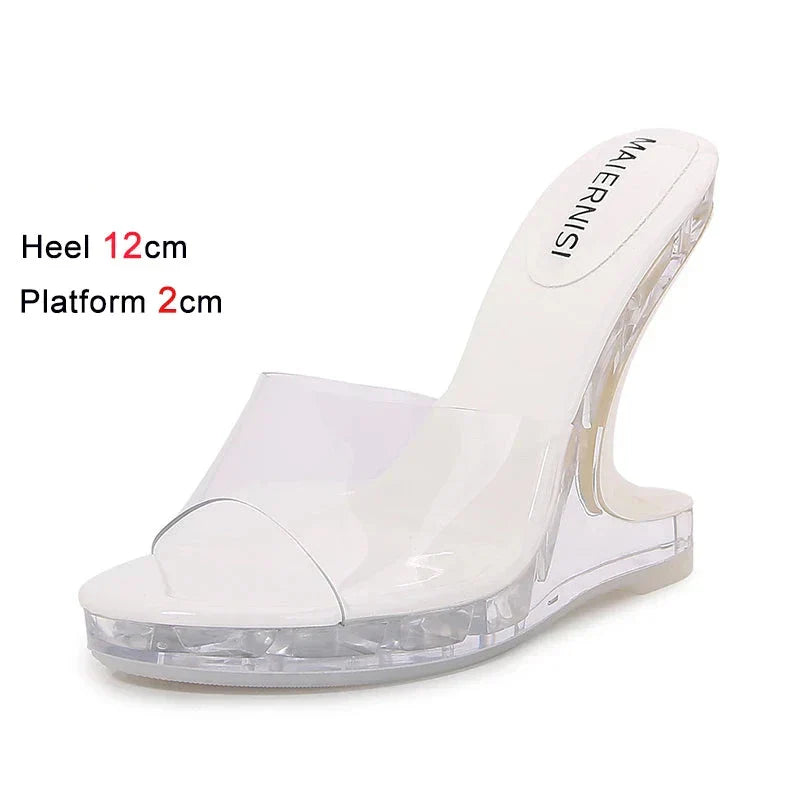 Dam Sandaler Hög Klack PVC Unik Design-1