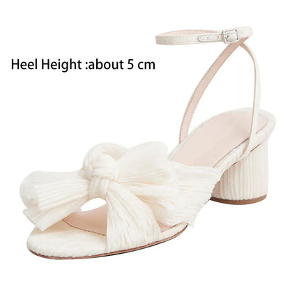 Dam Sandaler Hög Häl Mikrofiber Elegant Öppen Sidslits-6