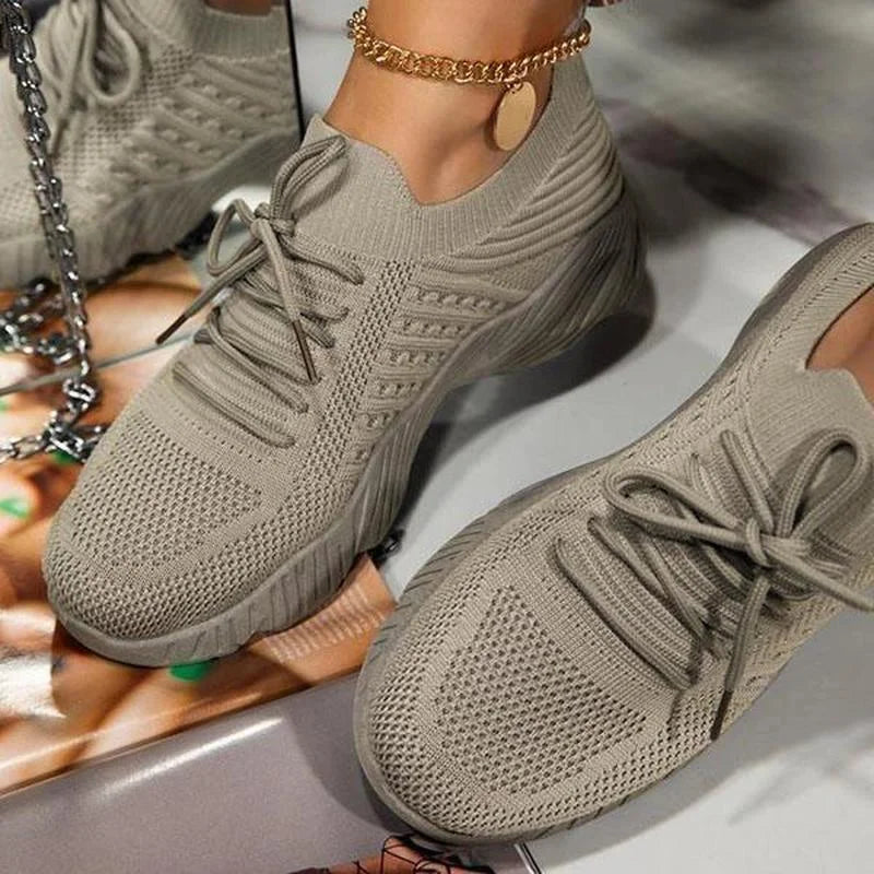 Kvinnors Sneakers Nät Design Stödjande Gummi 16