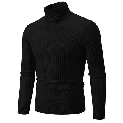 Stickad Dam Tröja Turtleneck Mjuk Tygblandning-1
