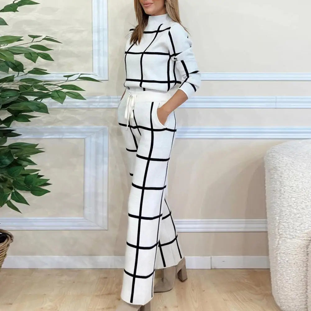 Dam Lång Skjorta Hög Midja Breda Ben 100% Bomull-3