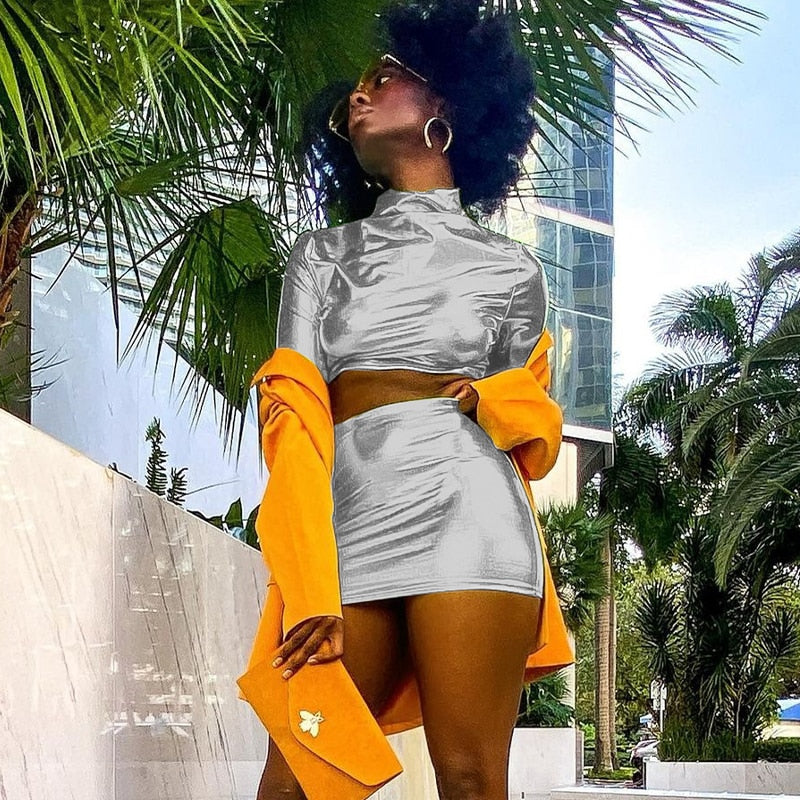 Variant image for Dam Rock Set Syntetiskt Läder Lång Figurativ Passform-4