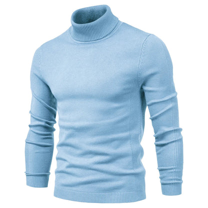 Variant image for Mäns Turtleneck Tröja Figurnära Högkvalitativt Tyg-30