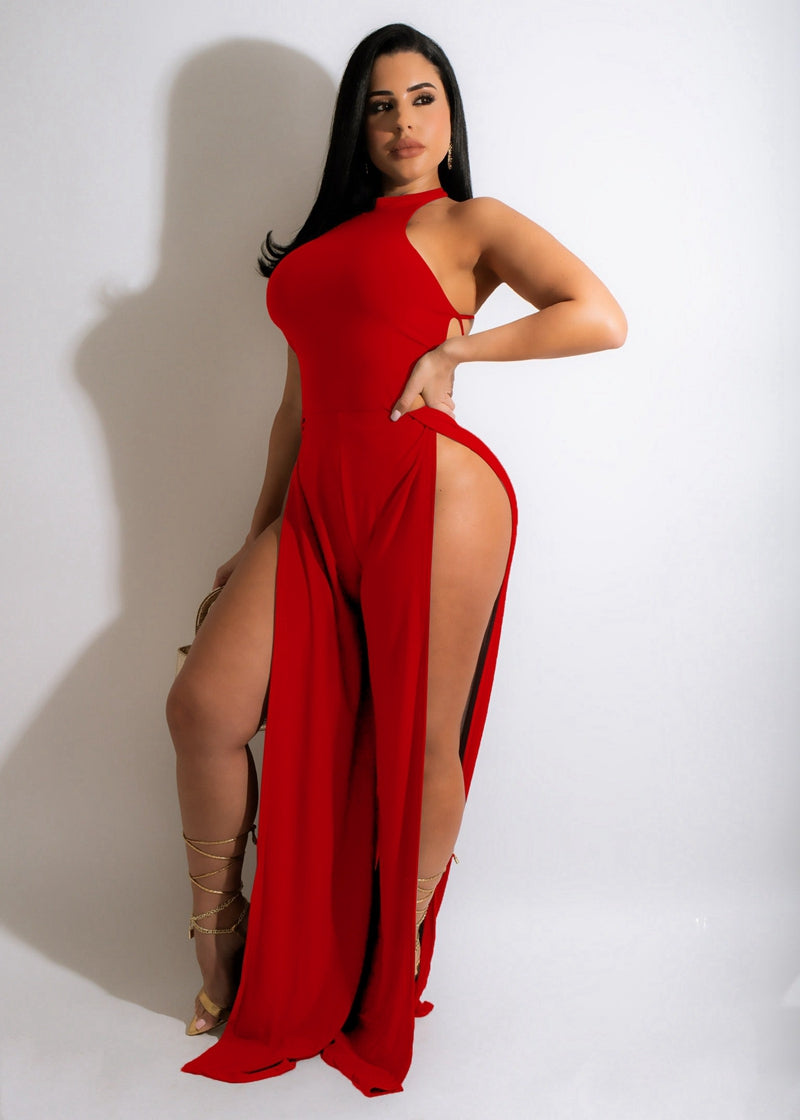 Variant image for Dam Jumpsuit Bred Ben Utskuren Ärmlös Spandex-3