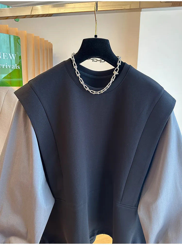 Dam Baggy Tröja Trendig Mjuk Bomull-2