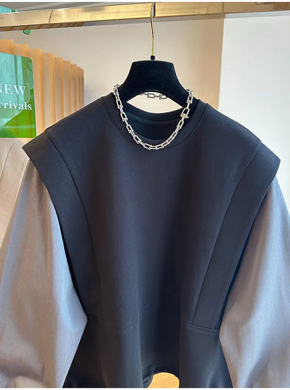 Dam Tröja Baggy Mjuk Bomull Avslappnad Stil-2