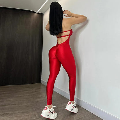 Dam Overall Monokrom Figurnära Polyester Spandex-2